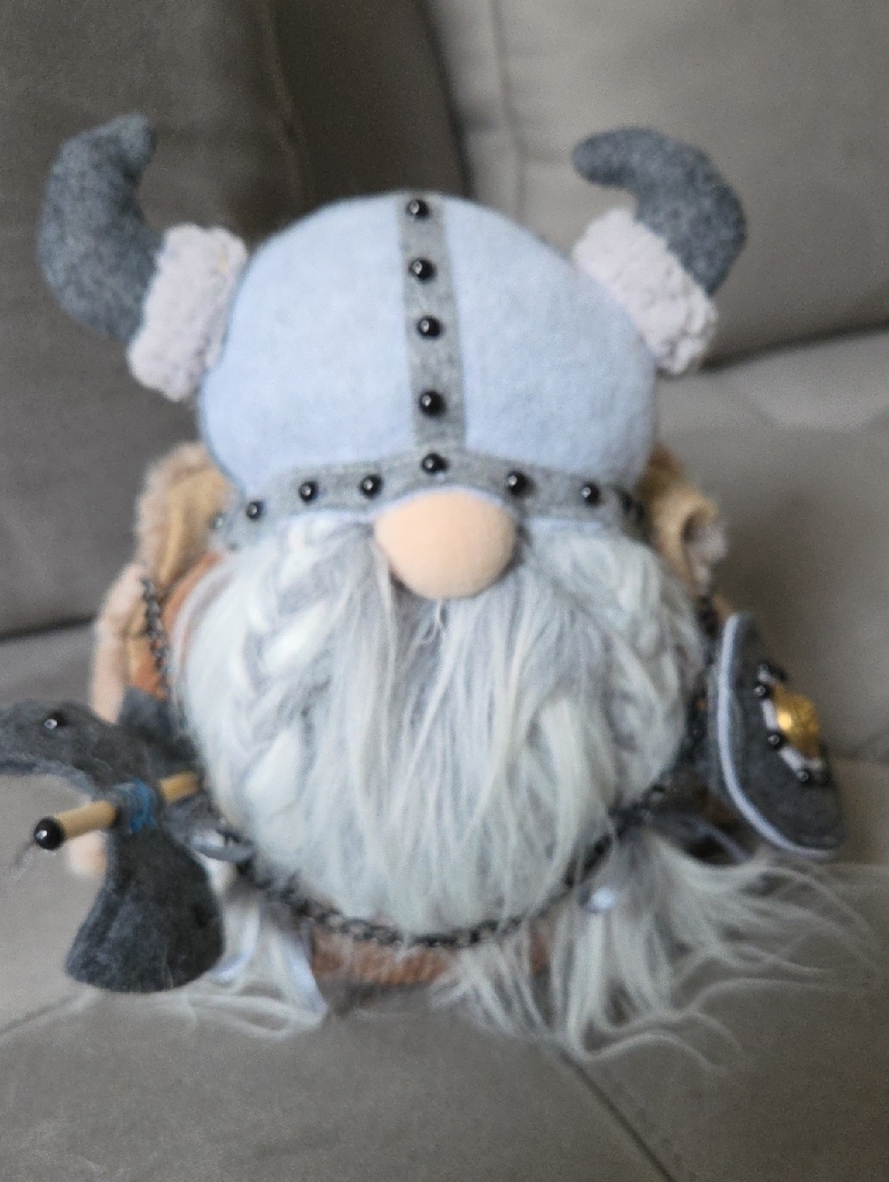 Mandaar Viking Gnome Dwarf Plush Decor. Swedish Battle Gnome. NWT.